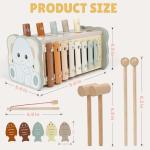Joyreal Wooden Montessori Hammering Toy with Xylophone