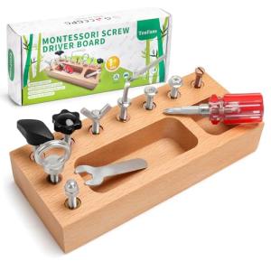 Montessori Busy Board for Toddlers - Wooden Fun