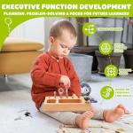 Montessori Busy Board for Toddlers - Wooden Fun
