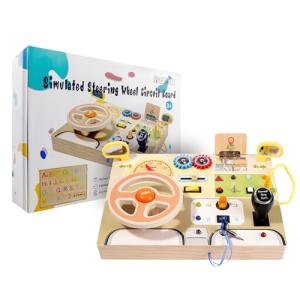 Montessori Busy Board for Toddlers with LED Lights