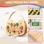 Busy Board with LED Light for Toddlers