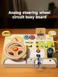 Montessori Busy Board for Toddlers with LED Lights