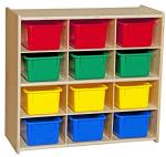 12 Compartment Toy Storage Cabinet with Bins