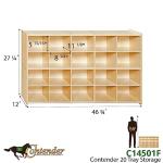 Montessori Multi-Section Toy Storage Cabinet with Bins