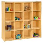 16-Cubby Storage Cabinet for Toys and Crafts