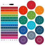 180pcs Magnetic Fraction Tiles for Kids Learning