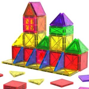 Mini Magnetic Tiles for Kids - Montessori Building Blocks