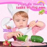 Montessori Kids Kitchen Knife Set with Basket