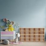 Montessori Multi-Section Toy Storage Cabinet with Bins