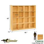 16-Cubby Storage Cabinet for Toys and Crafts