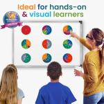 180pcs Magnetic Fraction Tiles for Kids Learning