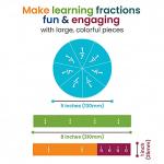180pcs Magnetic Fraction Tiles for Kids Learning