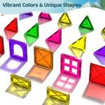 Mini Magnetic Tiles for Kids - Montessori Building Blocks