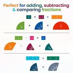 180pcs Magnetic Fraction Tiles for Kids Learning