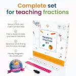 180pcs Magnetic Fraction Tiles for Kids Learning