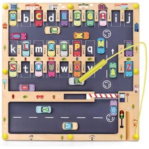Wooden Magnetic Alphabet Maze Puzzle for Kids