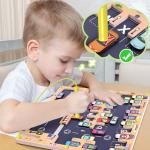 Wooden Magnetic Alphabet Maze Puzzle for Kids