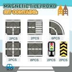 Magnetic Tiles Road Expansion Pack for Kids