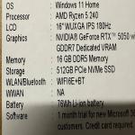 2025 Acer Nitro V Gaming Laptop 16" 180Hz RTX 5050 Ryzen 5 240 16GB RAM 512GB