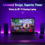 HP Victus 15 Intel i5-13420H (Beats Intel i7-12650H), NVIDIA RTX 4050 Gaming Laptop, 15.6 FHD 144Hz IPS, 32GB RAM, 1TB SSD, Wi-Fi 6, Backlit KB, Win11 Home, Bundle with PCO Notebook Folding Radiator