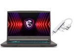 MSI Thin 15.6 inch FHD 144Hz Gaming Laptop |AMD Ryzen 5 7535HS| NVIDIA GeForce RTX 4060|Webcam |Backlit|Gray| 16GB RAM | 512GB SSD |Windows 11 Home |Bundle with USB 3.0 Hub