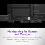 Alienware 18 Area-51 Gaming Laptop AA18250-18.0" WQXGA 300Hz 3ms Display, Intel Core Ultra 9 275HX, NVIDIA GeForce RTX 5080 Graphics, 32GB 2x16GB DDR5, 2TB NVMe M.2 PCIe Gen5 SSD, 2MP FHD IR Camera