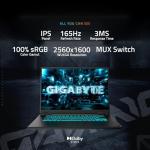 GIGABYTE - Gaming A16 PRO Gaming Laptop - 165Hz 2560x1600 WQXGA - NVIDIA GeForce RTX 5070 Ti - Intel Core Ultra 7 240H - 1TB SSD with 32GB LPDDR5X RAM - Windows 11 Home (Gaming A16 PRO DXHG4USCC4SH)