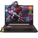ASUS TUF Gaming A15 Laptop 15.6" FHD 144Hz (100% sRGB) AMD 6-core Ryzen 5 7535HS 64GB RAM 2TB SSD GeForce RTX 4060 (Up to233 AI Tops) RGB Backlit USB4 Win11 ICP Hub