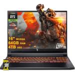 acer Nitro V 16 AI Gaming Laptop 16" WUXGA IPS 180Hz AMD Zen 4 Hexa-core Ryzen 5 240 64GB RAM 4TB SSD GeForce RTX 5050 (Up to 421 AI Tops) Backlit Win11 w/ICP Hub