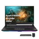 ASUS ROG Strix SCAR 15 15.6" FHD IPS 300Hz Gaming Laptop, AMD Ryzen 9 5900HX, NVIDIA GeForce RTX 3080, 64GB RAM, 4TB PCIe SSD, RGB Backlit Keyboard, WiFi 6, Win 11 Pro, Gray, 128GB Docking Station Set
