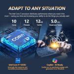 HP 2025 17 Inch Touchscreen Laptop Computer, 17.3 HD+ Touch Screen Business Laptop Notebook PC, Intel 10-Core i7, 64GB RAM 2TB SSD, Windows 11 Pro, Backlit 10 Key Number Pad, Rose Gold