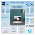 HP 14 Laptop Computer 2025 Ultra Light, AI Copilot Student Business, Quad-Core Intel, 16GB RAM, 628GB Storage (128GB UFS+ 500GB Ext), 1 Yr Office 365, 12 Hr Battery MarxsolAccessory Win 11S, Rose Gold