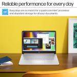 HP 14 Laptop Computer 2025 Ultra Light, AI Copilot Student Business, Quad-Core Intel, 16GB RAM, 628GB Storage (128GB UFS+ 500GB Ext), 1 Yr Office 365, 12 Hr Battery MarxsolAccessory Win 11S, Rose Gold