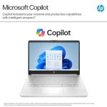 HP 2025 14" Everyday Laptop for Student & Business - 16GB RAM, 128GB UFS & 256GB SD Card • Intel Quad-Core N150 Processor • Ai Copilot • Win11 Pro • 1 Year Office 365 • w/Accessories (Silver)