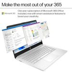 HP 2025 14" Everyday Laptop for Student & Business - 16GB RAM, 128GB UFS & 256GB SD Card • Intel Quad-Core N150 Processor • Ai Copilot • Win11 Pro • 1 Year Office 365 • w/Accessories (Silver)