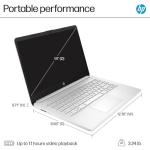 HP 2025 14" Everyday Laptop for Student & Business - 16GB RAM, 128GB UFS & 256GB SD Card • Intel Quad-Core N150 Processor • Ai Copilot • Win11 Pro • 1 Year Office 365 • w/Accessories (Silver)