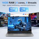 CHIFUYOU 16" Gaming Laptop with Backlit Keyboard