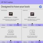 HP 15.6" Touchscreen Laptop with AMD Ryzen 7