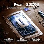 DUNHOO 15.6" Touchscreen Gaming Laptop with Ryzen 3