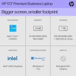 HP 17" Business Laptop with Office 2024 & AI