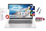 HP 2025 17.3" HD+ Laptop, with Free Lifetime Microsoft Office 2024, Intel Core i3-N305, 16GB RAM, 512GB SSD, Intel UHD Graphics, Windows 11 Pro, Natural Silver, Wi-Fi 6, Copilot, with USB Hub&Pouch