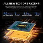 HP 255 G10 Business Laptop | 15.6" FHD Display | AMD Ryzen 5 7530U (Beat i7-1165G7) | 16GB RAM | 512GB SSD | Numeric Keypad | Wi-Fi 6 | Bluetooth 5.2 | Windows 11 Pro | School, Business & Productivity