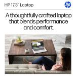 HP 17.3 inch Laptop with Lifetime Office 365 for The Web, Intel 13th 8 Cores i3 CPU (Beat 11th i5), 16GB RAM, 256GB SSD Storage, 10 Key Number Pad, Windows 11, No Mouse