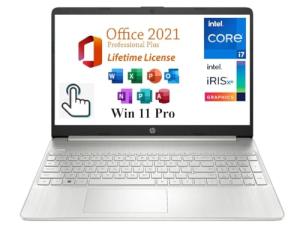 HP Pavilion Business Laptop (2024), 15.6“ FHD Display,with Free Lifetime Office 2021, Intel i7-1255U (10-core, up to 4.7Ghz),64GB, 2TB SSD, Intel Iris Xe Graphics, Windows 11 Pro, Silver