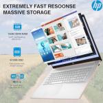 HP 17 Touchscreen Laptop PC, 17.3 Inch HD+ Touch Screen Business Laptop Computer, Intel 10-Core i7, Windows 11 Pro, 10-Key Backlit Keyboard |Fingerprint | Rose Gold | 16GB RAM 512GB SSD