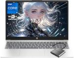 HP 17" HD+ Business Laptop, 16GB RAM 1TB SSD Intel 8-Core i3-N305 (Beat i3-1115G4), Laptop Computer for Students-Home WiFi 6 Bluetooth 5.3 Copilot AI Fast Charging Numeric Keypad Win 11, W/Accessory
