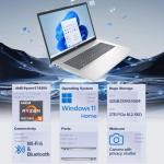 HP 17.3" Business Laptop, 17.3" Anti-Glare HD+ Touchscreen, AMD Ryzen 5 7430U, 32GB RAM, 1TB PCIe SSD, Backlit Keyboard, Fingerprint Reader, HD Camera, HDMI, Wi-Fi 6, Windows 11 Home, Blue