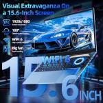 Naclud 15.6 Inch Laptop Computer, Windows 11 Laptops with 16GB RAM 1024GB SSD, Celeron N5100, Office 365, IPS FHD, WiFi 6, 53.2WH Battery, 180° Viewing, HDMI, Cooling Fan, for Business and Students