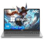 AOC 2025 Laptop, 15.6 inch FHD Screen Laptop Computer, Work Laptops with Intel N95 Processor Laptop 16GB RAM, 512GB SSD, Windows 11 Laptop Computer, Light&Thin, Metal Shell, Webcam, Type-C, USB 3.2
