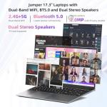 17.3 Inch Windows 11 Laptop Computer with 24GB RAM 512GB SSD, Celeron N5095 CPU(Up to 2.9GHz), 16:10 FHD IPS 1920x1200 Display, Bluetooth 5.0, USB 3.0, Type-C, Portable Business Student Laptops